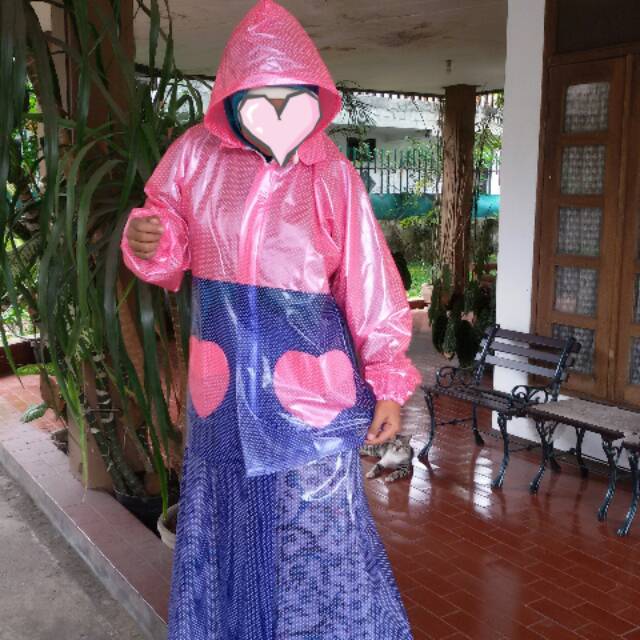 MANTEL JAS HUJAN ROK WANITA/MUSLIMAH TIARA BAGUS MURAH MALANG