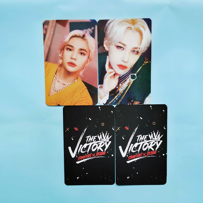 8pcs / Set Kartu Pos Desain Kpop Stray Kids The Victory Ukuran Kecil