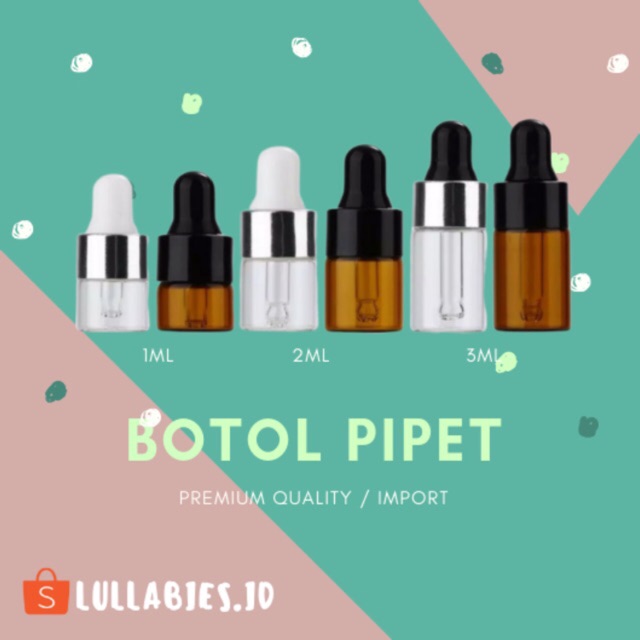 Botol Pipet Kaca 1ml / 2ml - Import