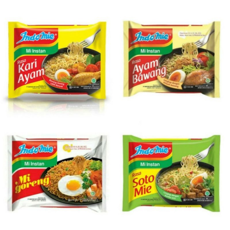 

INDOMIE AYAM BAWANG SOTO KARI AYAM MIE GORENG 5 PCS BUNGKUS