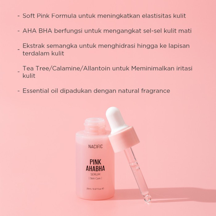 Nacific Pink AHABHA AHA BHA Serum 50ml/20ml -BPOM