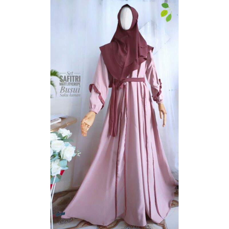 Gamis SAFITRI set Hijab