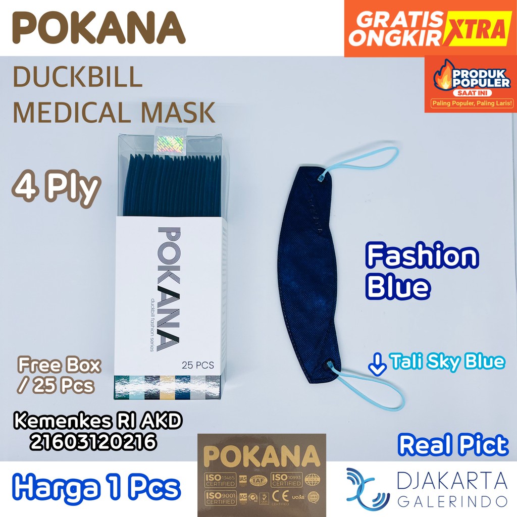 Masker POKANA Duckbill 4Ply Medical Mask - Fashion Series