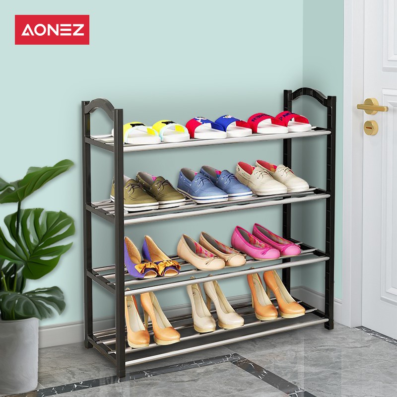 Aonez 4layers Minimalis Rak Sepatu Besi Bertingkat Rak Aonez 4layers Minimalis Rak Sepatu Besi Bertingkat Rak