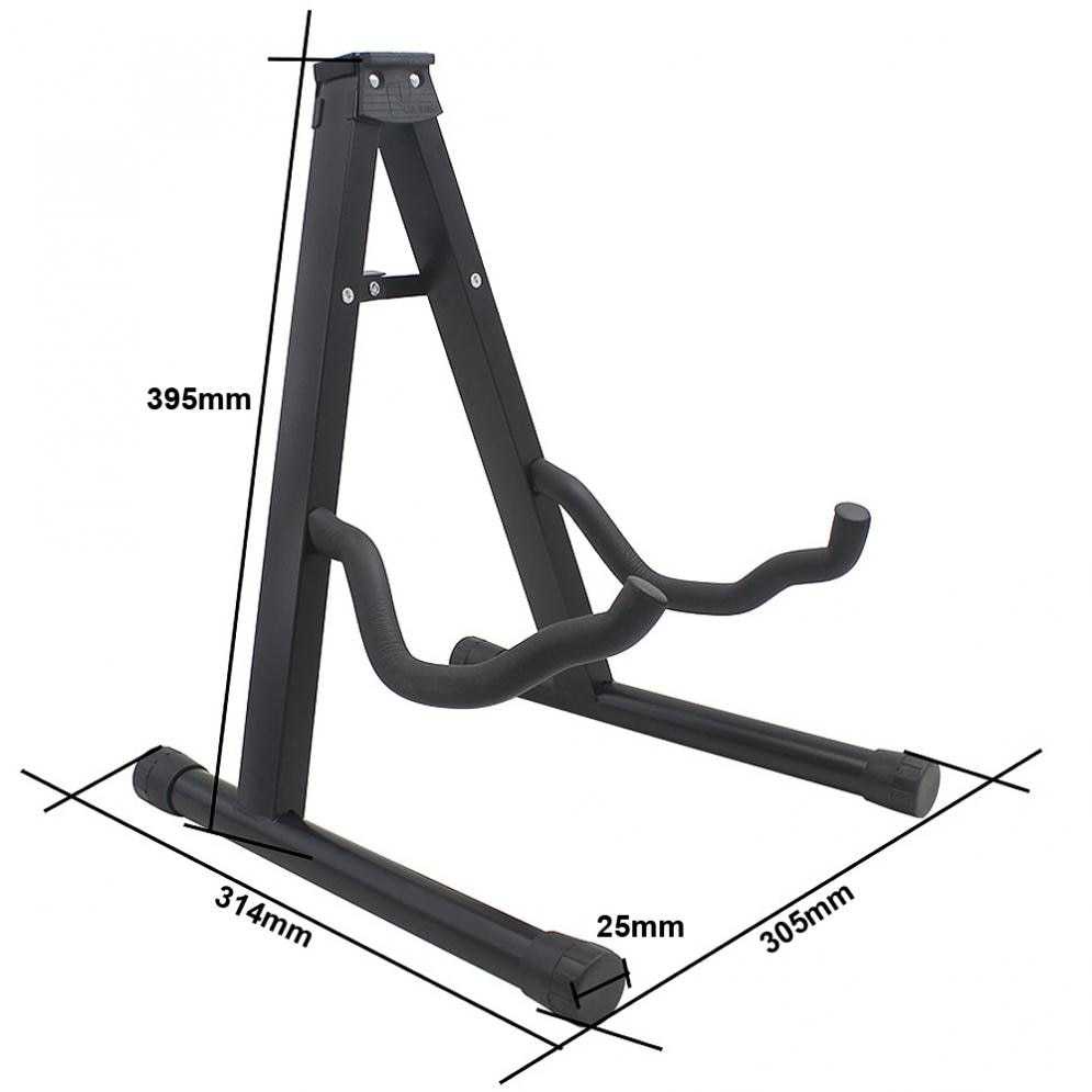 TaffSTUDIO Tripod Stand Gitar Foldable Aluminium Alloy - U9-Hitam