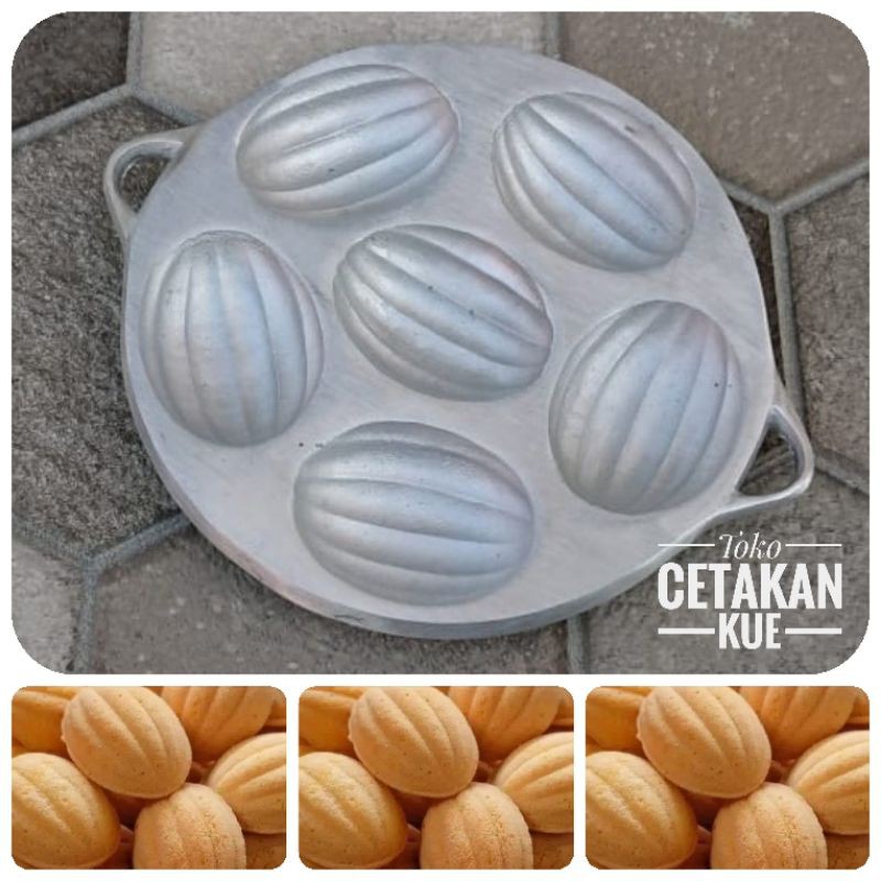 Cetakan kue bolu kering / cetakan kue cubit / cetakan bolu kumbang bolu belimbing besar isi 6