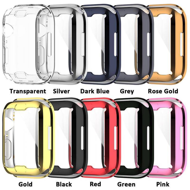 Case Bumper Pelindung Apple Watch Seri 7 6 5 4 3 2 1 SE Bahan TPU Ukuran 38 40 41 42 44 45mm