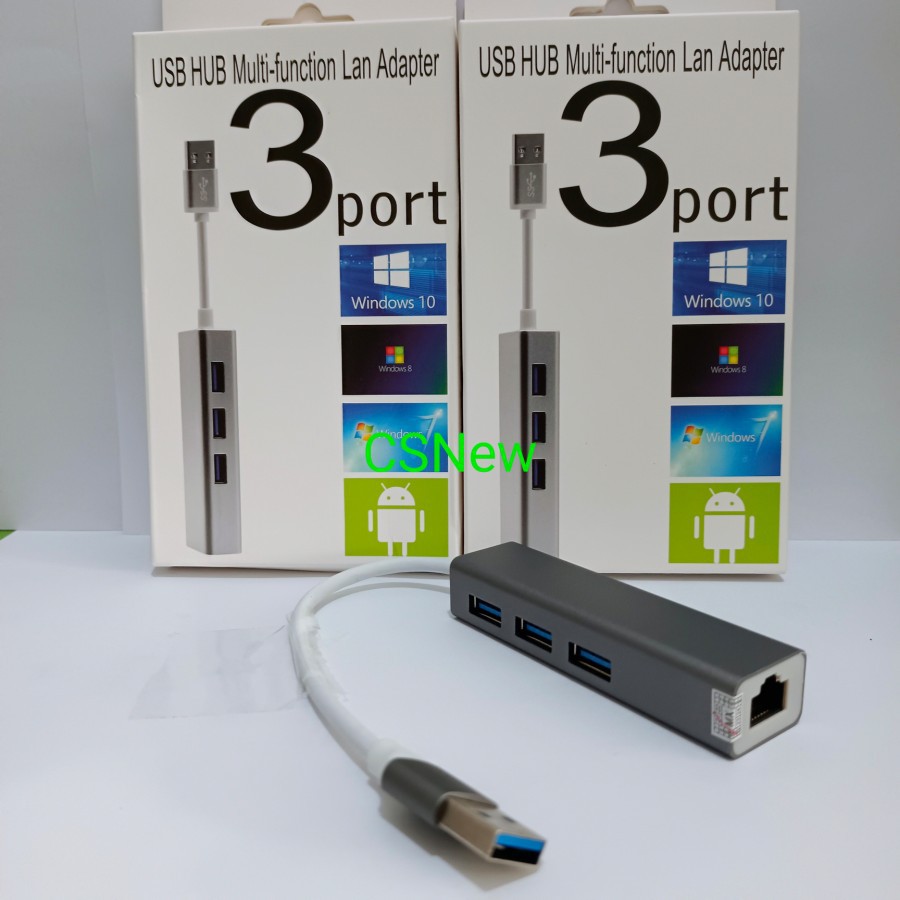 USB 3.0 To LAN with USB Hub 3Port 3.0 Adapter Multi-Function