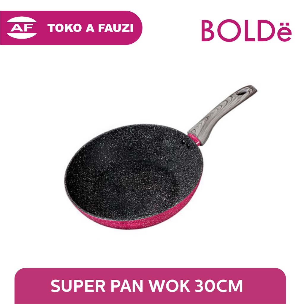 BOLDE SUPER PAN WOK 30CM GLASS BLACKPINK