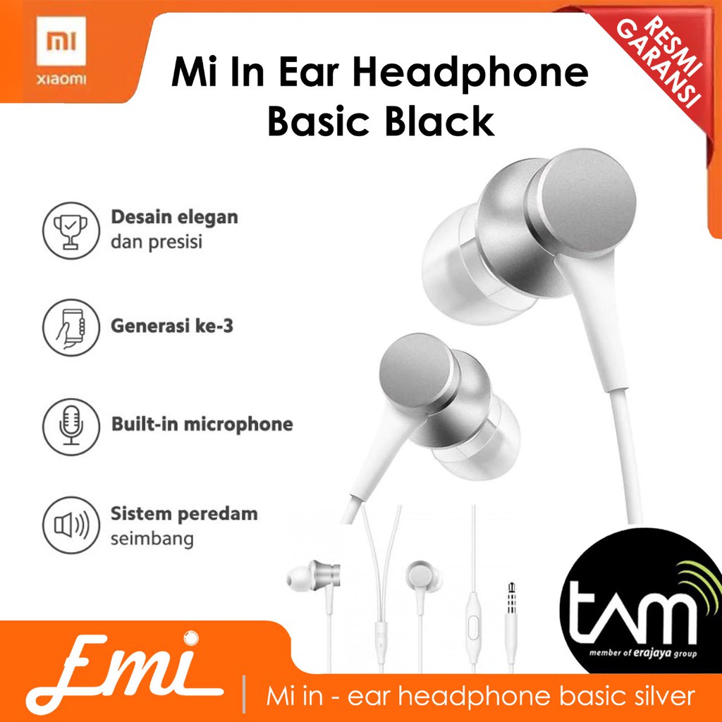 Xiaomi Mi In Ear Headphone Earphone Headset Basic