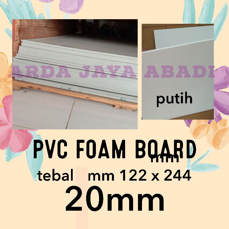 Pvc board 20mm 122 x 244 lembaran
