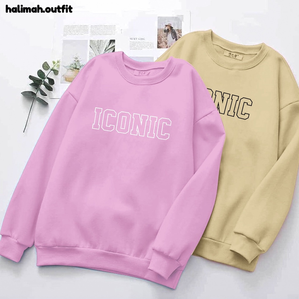 ICONIC SWEATER WANITA - ATASAN TEBAL HALUS TERLARIS