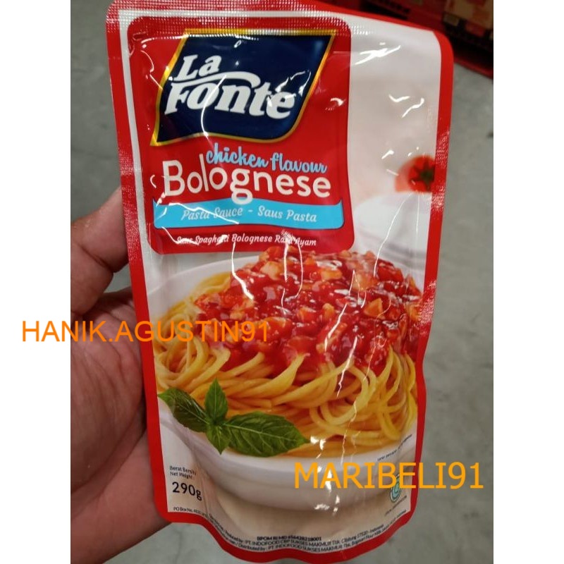 

LA FONTE SAOS CHICKEN BOLOGNESE 290GR maribeli91