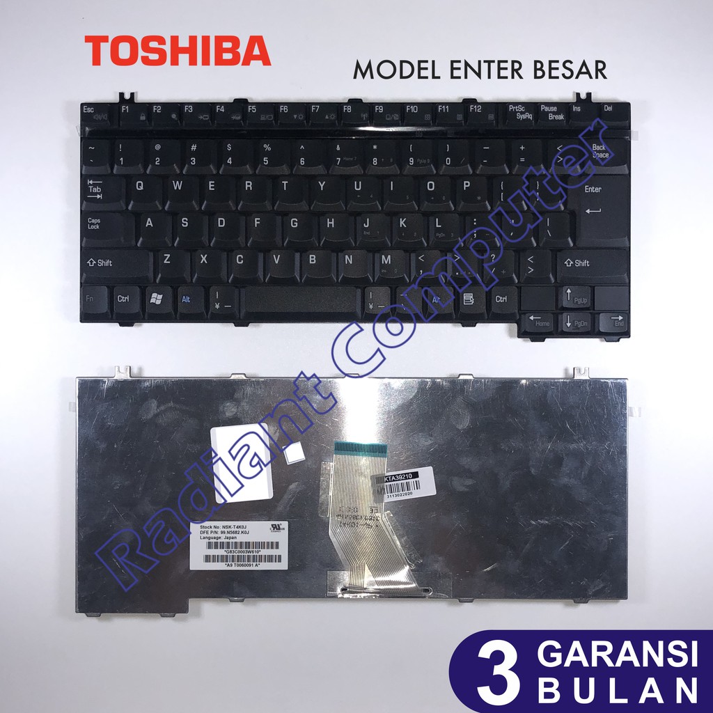 Keyboard Toshiba Satellite A10 A15 A50 A55 A60 A75 A80 A85