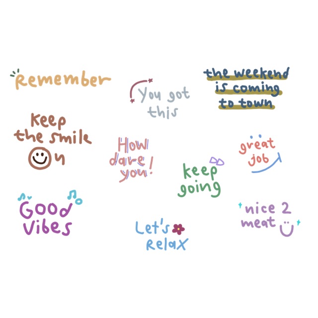 

STICKER CUTE TEXT (Sudah Digunting)