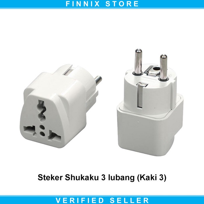 Dijual Steker Shukaku Lubang 3 (Kaki 3) / Colokan Universal - Putih terbaik