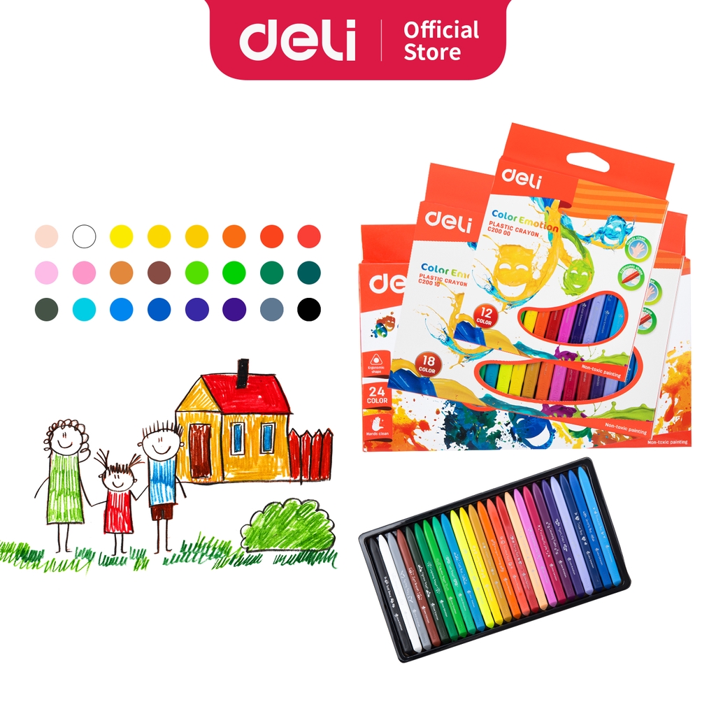 Deli Krayon Sekolah 12 18 24 Warna Cerah Bentuk segitiga Deli Krayon Sekolah 12 18 24 Warna Cerah Bentuk segitiga