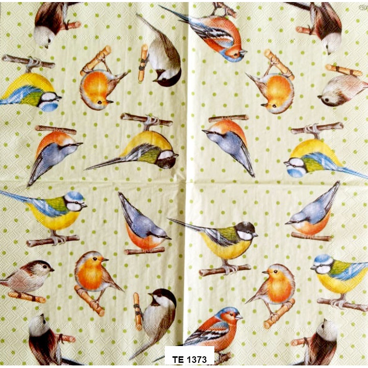 Tisu Napkin Kerajinan Decoupage Eropa 33X33 CM TE 1373 TTS