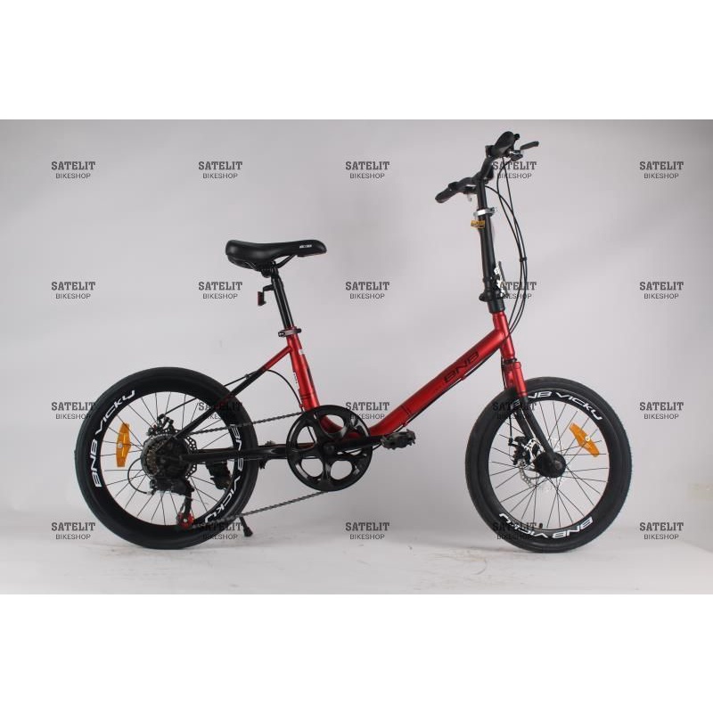 Sepeda Minivelo Minion Sakoni Supreme / BNB Vicky Ukuran 20 Inch 7 Speed dan Rem Cakram-BNB Red