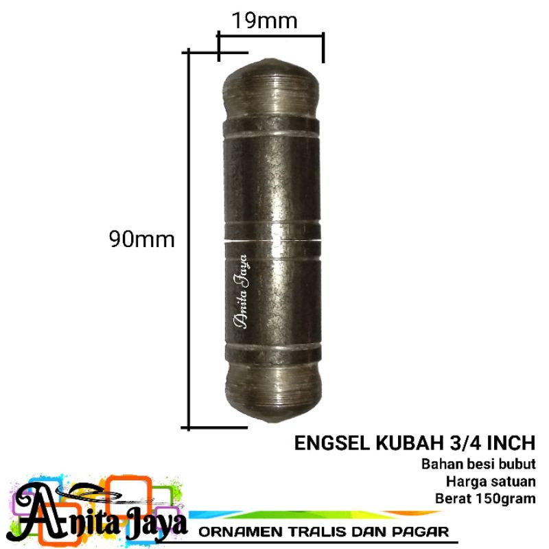 engsel kubah ¾ inch engsel bubut pintu gerbang