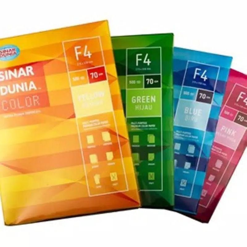 

Kertas HVS Warna F4 70gr SIDU Eceran