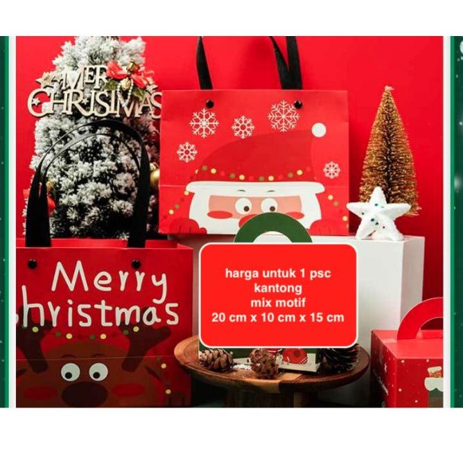 

[KODE PRODUK QSASW7162] kantong tali tb natal , kantong santa , kantong hadiah natal x'mas