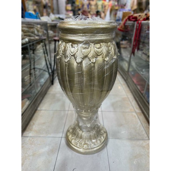 vas fiber pot bunga dekorasi pesta pelaminan