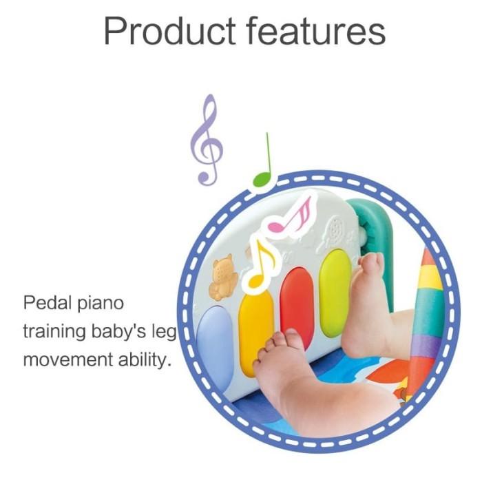 Tseloop-M15-16 Baby Play Gym Mainan Anak Bayi Rattle & Piano Playmat