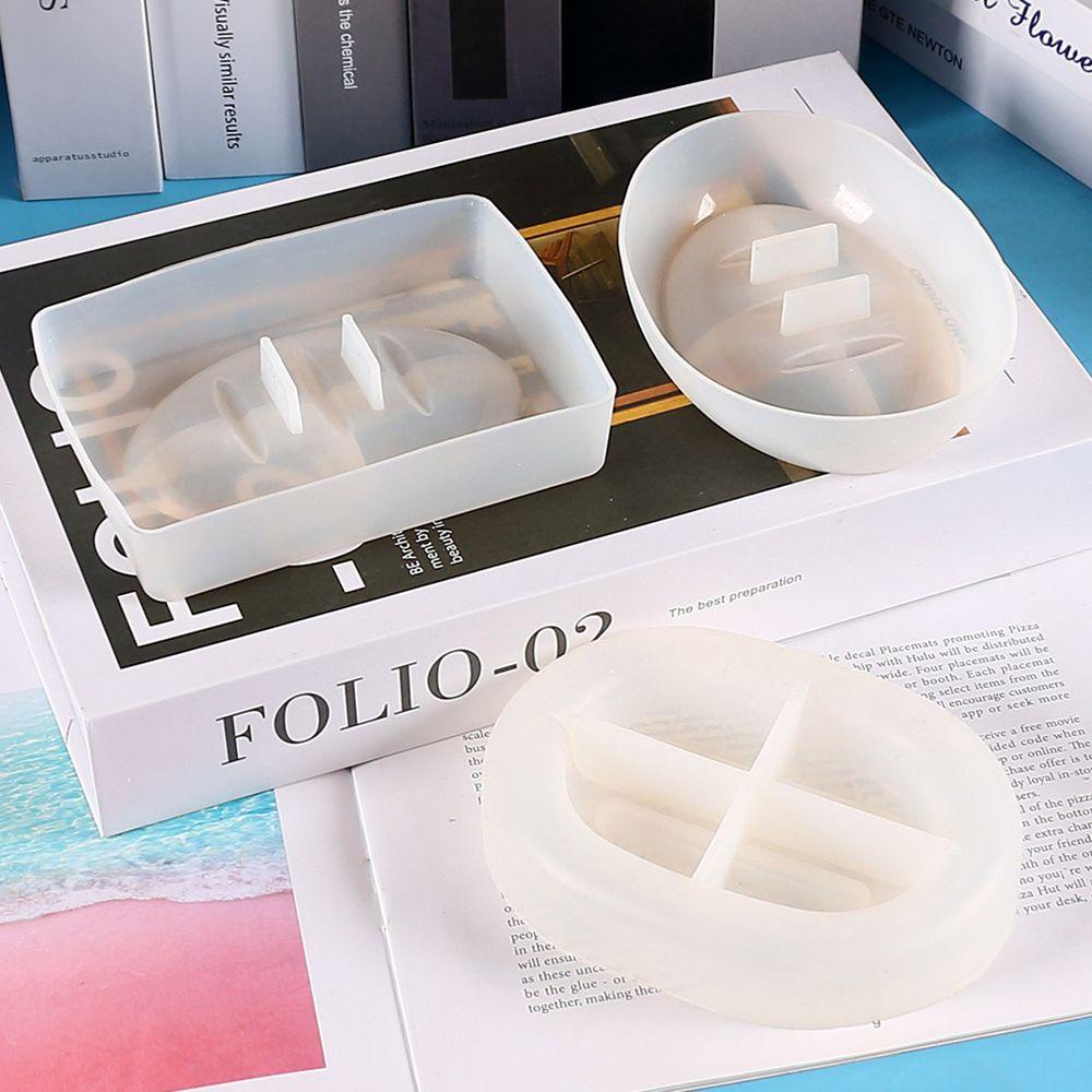 Solighter Kotak Sabun Cetakan Resin Dekorasi Rumah Storage Box Crystal Casting Mold