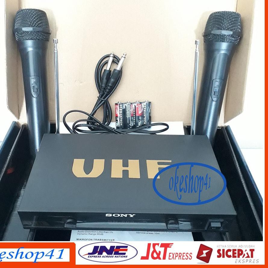 Ready☻ SONY Microphone Double Wireless SN 800 Mic Suara Mantap Batrai AA - Terbaik