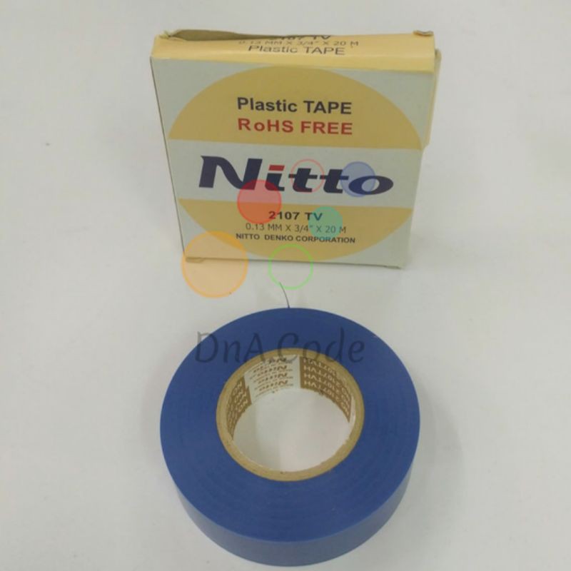 ISOLASI NITTO WARNA 3/4 INCH | ISOLASI LISTRIK NITTO WARNA