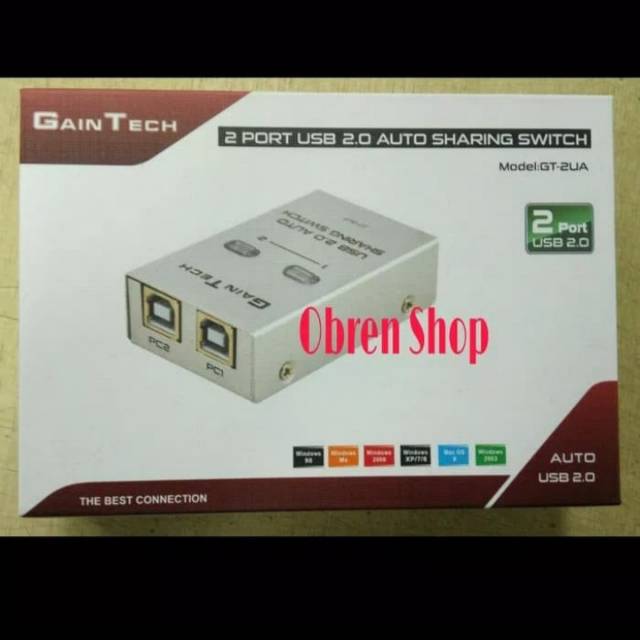 AUTO USB SHARING SWITCH PRINTER 2 PORT GAINTECH