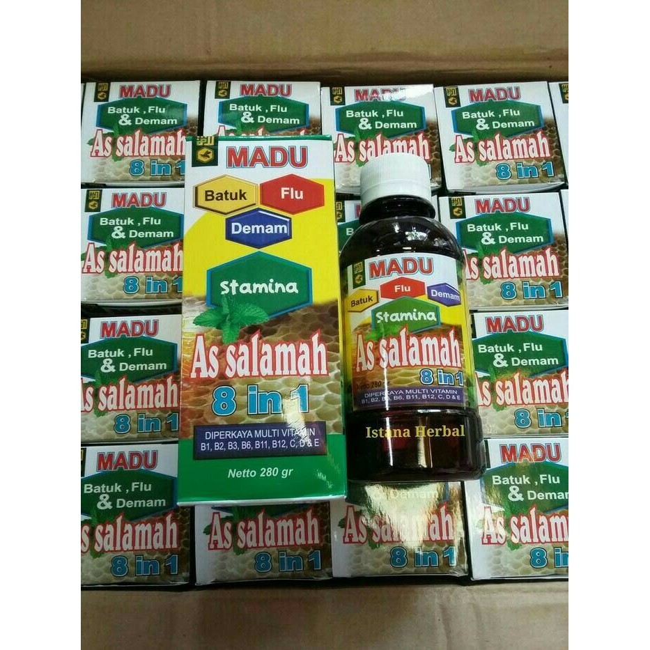 Madu Assalamah 8 IN 1 | Madu 8 IN 1 Abu Herbal | Madu Batuk | Madu Flu Daya Tahan Tubuh - Samsmedia