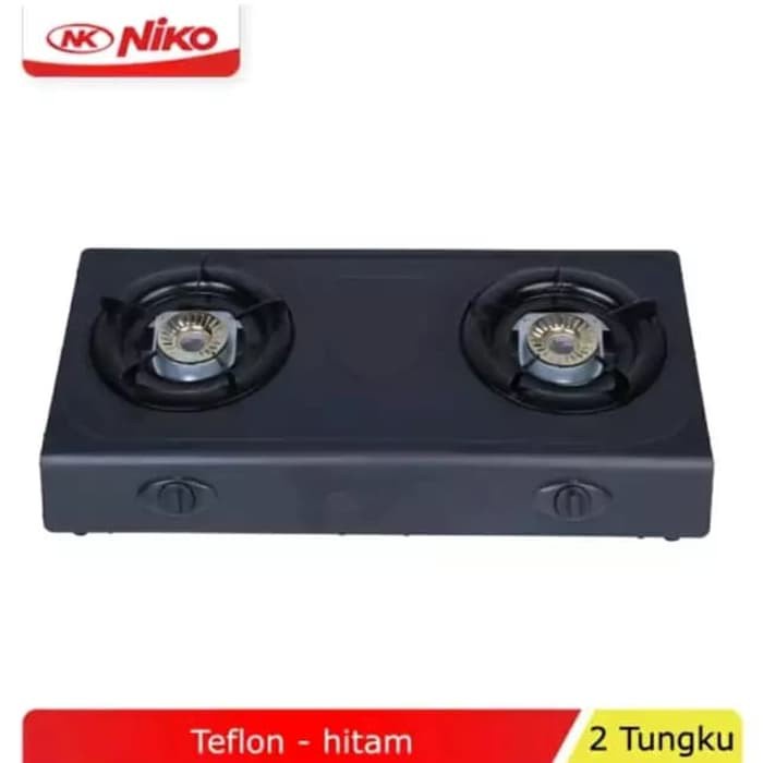 NIKO Kompor Gas 2 Tungku Teflon 555 - Garansi 1 Tahun