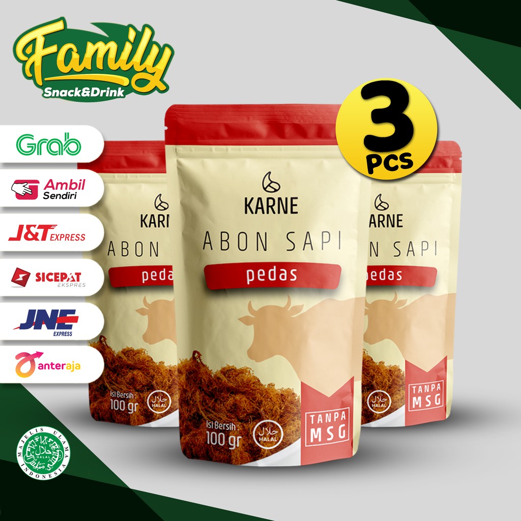 

Beef Floss Spicy - Abon Daging Sapi Pedas Paket 3pcs