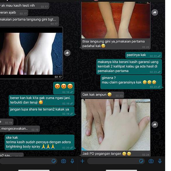 ↪ ADERA BRIGHTENING BODY SERUM SPRAY PEMUTIH BADAN BOKONG SELANGKANGAN LEHER KETIAK 100% ORIGINAL BP