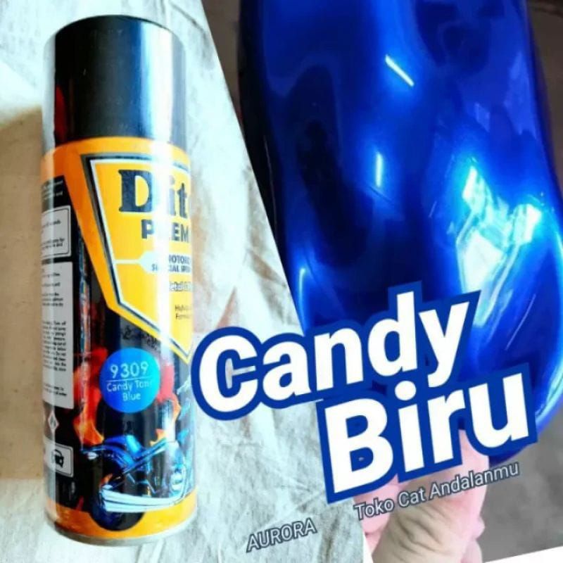 Pilok Pylox Cat Semprot Diton Premium Candy Tone Biru Candy Blue 9309 Candytone Blue Transparan 400m