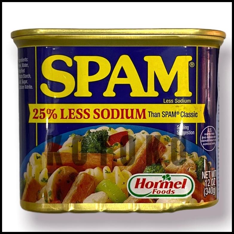 Daging Kaleng Hormel Spam Less Sodium / Spam Ham Usa