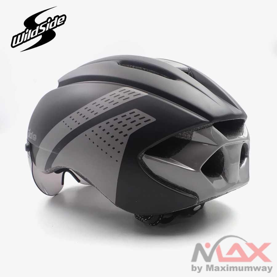 CAIRBULL Helm Sepeda Magnetic Visor Removable Lens - Size L (NO LOGO) Warna Hitam Abu-abu