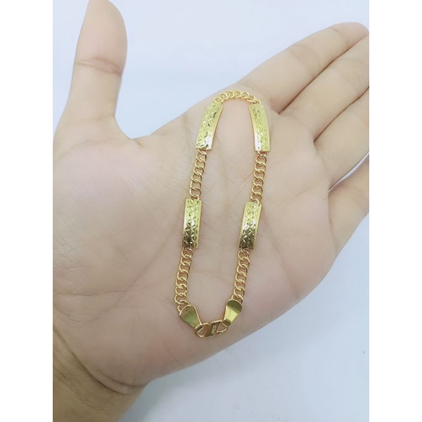 gelang tangan perak asli lapis emas/gelang tangan rante penang ukir/gelang tangan asli silver 925/gelang tangan fashion wanita