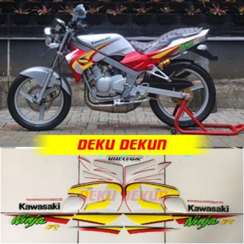 striping ninja r 2005 / striping ninja r kis 2005 / striping kawasaki ninja r kis 2005 silver merah 