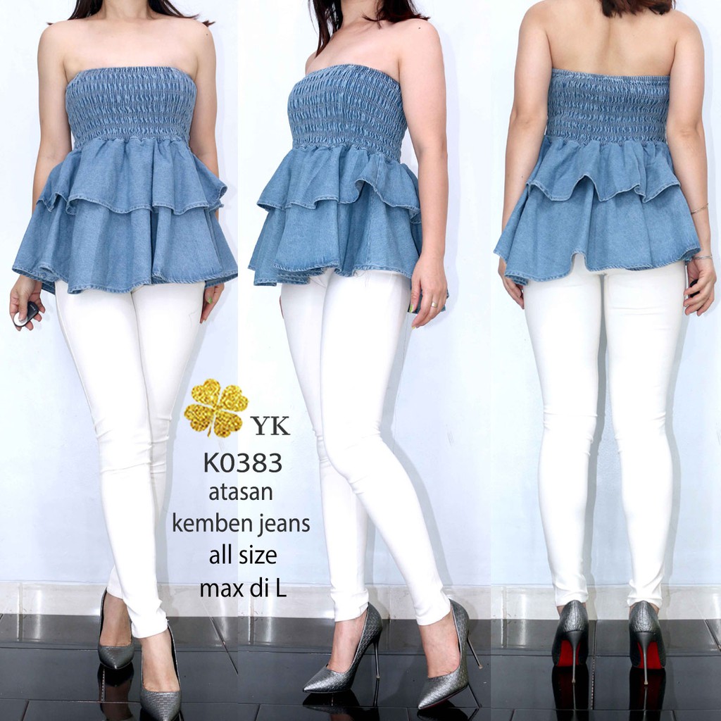 Ykdress 0383 atasan offshoulder fashion wanita import premium