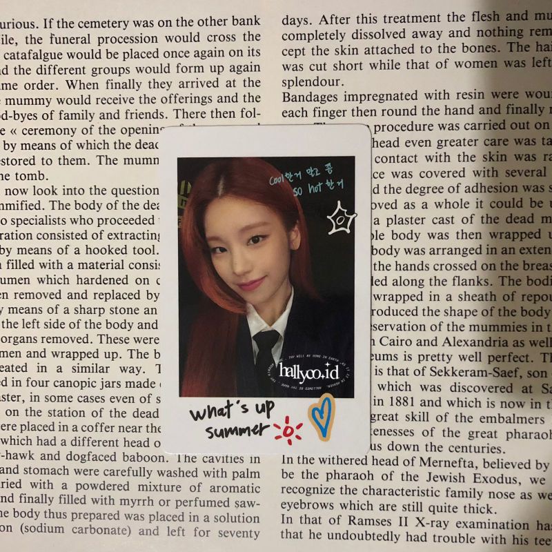 official polaroid yeji / pola nbd juli / no bad days july itzy