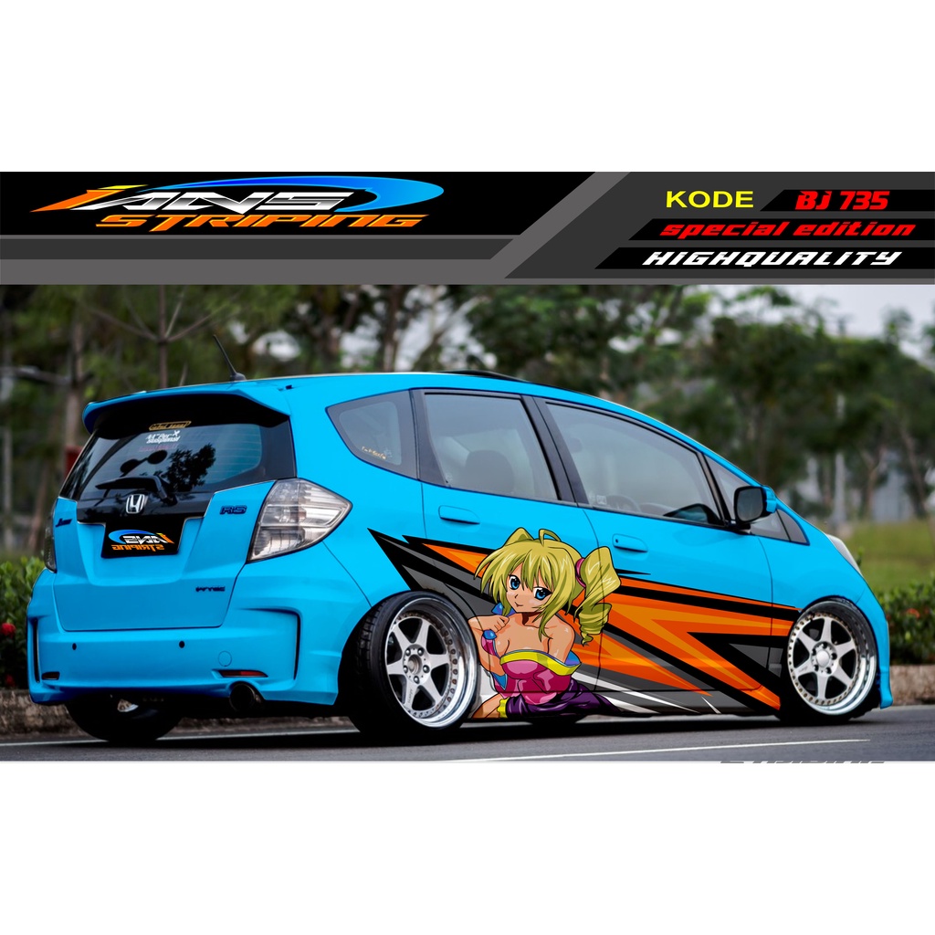 VARIASI STICKER MOBIL HONDA BRIO AGYA JAZZ AVANZA YARIS / DECAL STICKER MOBIL JAZZ / STIKER MOBIL