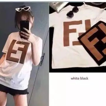 TBI Baju Fend Oblong Tee Polos Shirt Fashion Style Atasan Kaos Fendi