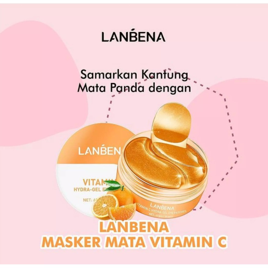 LANBENA Vitamin C Eye Mask Masker Mata Panda Glowing Kolagen Skincare