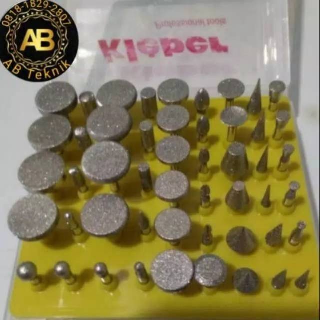 Mata bor ukir Set Mata Bor Intan Ukir Mini Gerinda Set 50 Pcs merk KLEBER