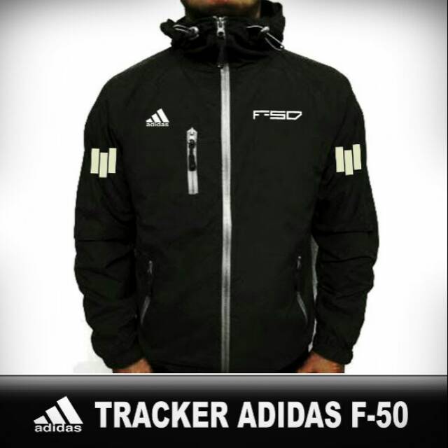 JAKET TRACKER ADIDAS F-50 ( HITAM )