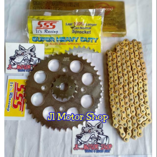 Gear set Gir set SSS 428 Kawasaki W175 W 175 - Gearset Gir Set Sss 428 Kawasaki W175 - W 175