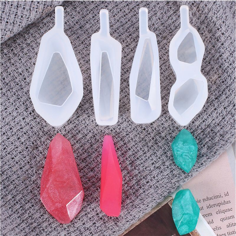 SIY  4Pcs Silicone Epoxy Mold Pendant Casting Mould Handmade DIY Crafts Jewelry Making Tool